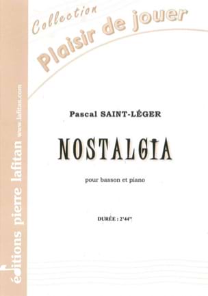 Nostalgia Pascal Saint-Léger Partition Basson