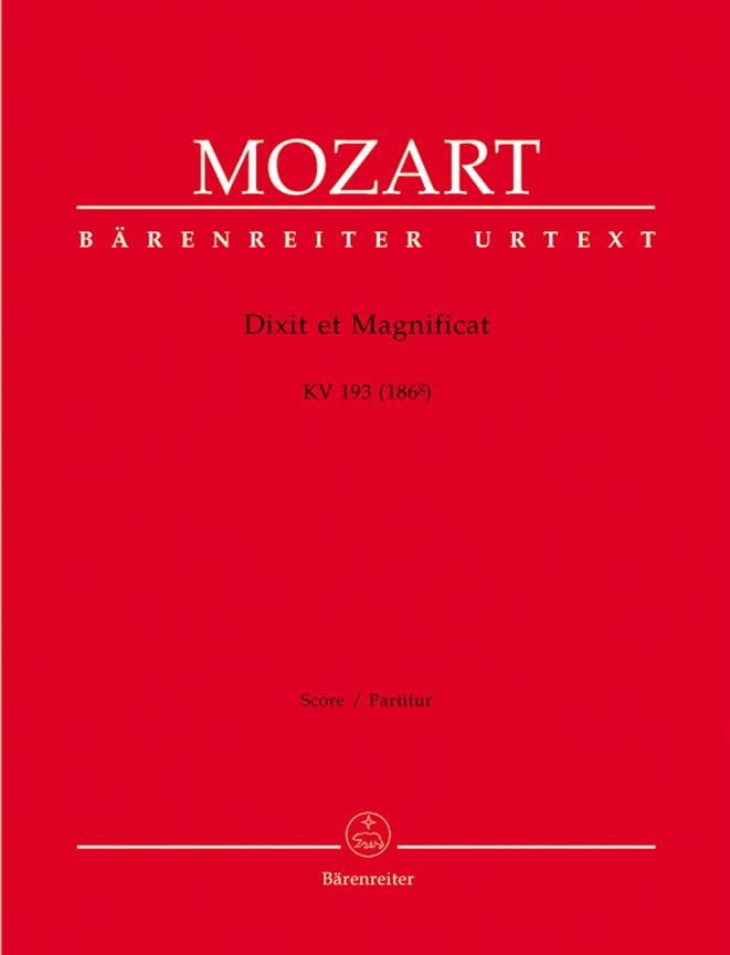 Dixit et Magnificat KV 193 - Partitur MOZART Partition Grand format