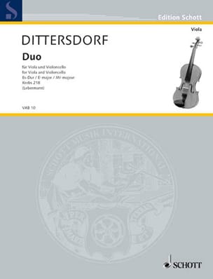 Duo Es-Dur Krebs 218 Carl Ditters von Dittersdorf Partition Duos