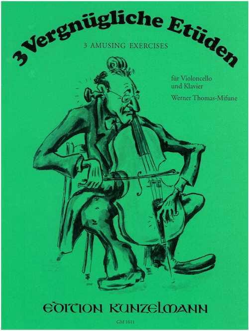 3 Vergnügliche Etüden - Cello Klavier Werner Thomas-Mifune Partition
