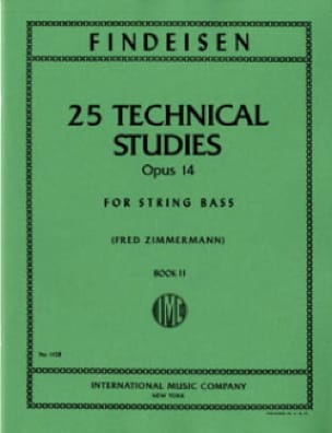 25 Technical Studies Op. 14 Vol 2 Findeisen Partition Contrebasse