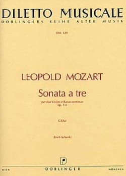 Sonata a tre G-Dur op. 1 Nr. 4 - 2 Violinen u. Bc - Leopold Mozart