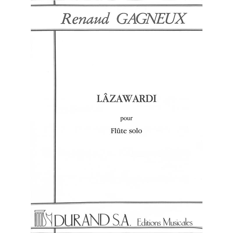 Lazawardi - Flûte Solo Renaud Gagneux Partition Flûte traversière