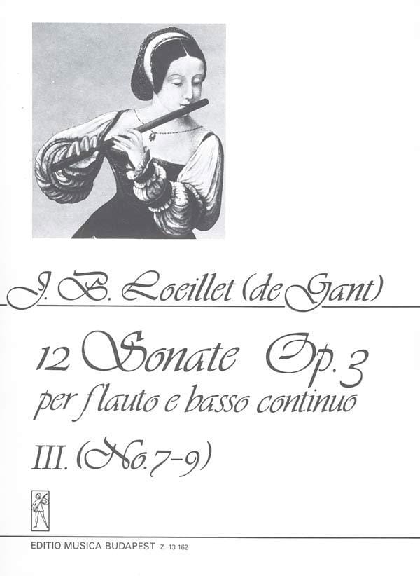 12 Sonates Op.3 - Vol.3 de Gant Jean Baptiste Loeillet Partition