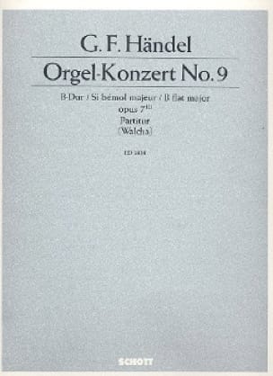 Orgel-Konzert Nr. 9 B-Dur op. 7/3 HAENDEL Partition Grand format