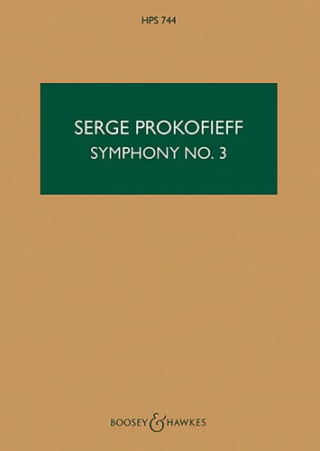 Symphonie n° 3 op. 44 - Score PROKOFIEV Partition Petit format