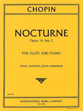 Nocturne op. 15 n° 2 - Flûte et piano - CHOPIN - Partition