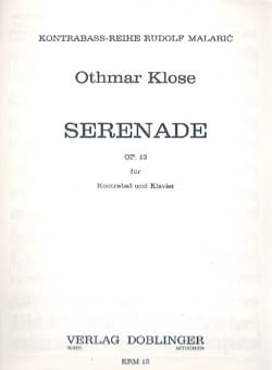 Serenade op. 13 Othmar Klose Partition Contrebasse