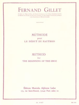 Méthode pour le début du hautbois Fernand Gillet Partition Hautbois