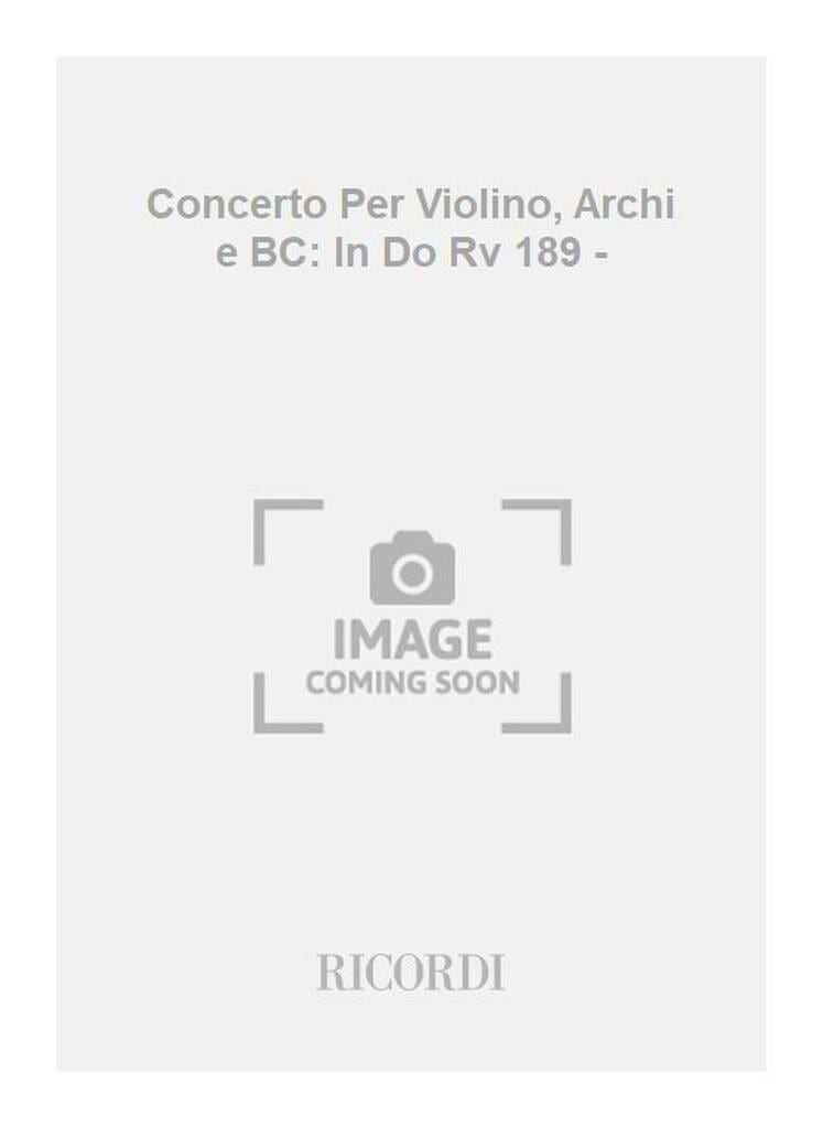 Concerto pour violon en Do RV189 VIVALDI Partition Grand format