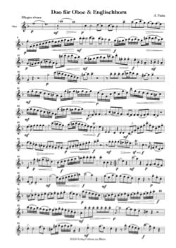 Duo für Oboe u. English-Horn Joseph Fiala Partition Hautbois