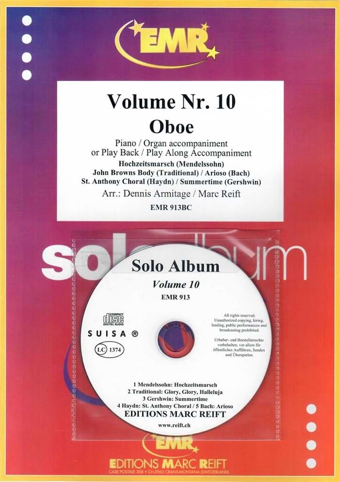 Solo Album Volume 10 - Hautbois avec CD - Marc Reift & Dennis Armitage