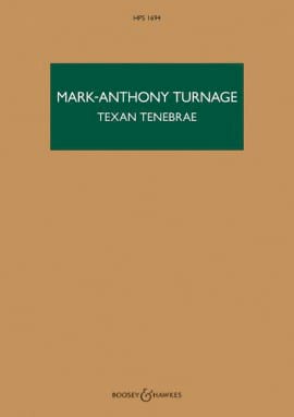 Texan Tenebrae Mark-Anthony Turnage Partition Grand format
