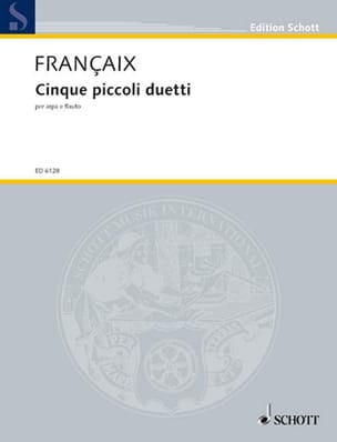 Cinque piccoli duetti - Arpa e flauto FRANÇAIX Partition Duos