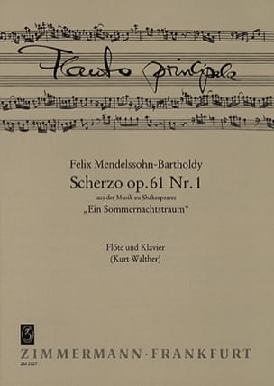 Scherzo op. 61 n° 1 - Flöte Klavier - MENDELSSOHN - Partition