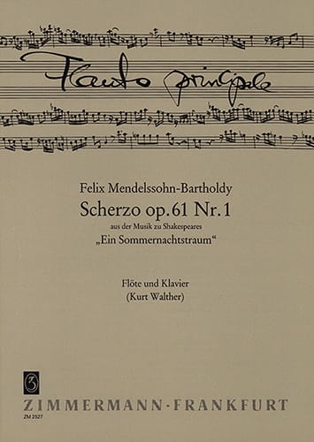 Scherzo op. 61 n° 1 - Flöte Klavier - MENDELSSOHN - Partition