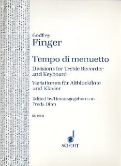 Tempo di Minuetto Gottfried Finger Partition Flûte à bec