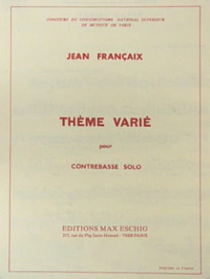 Thème Varié FRANÇAIX Partition Contrebasse