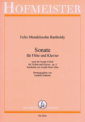 Sonate f-moll op. 4 - Flöte Klavier - MENDELSSOHN - Partition