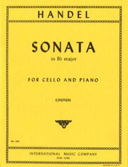 Sonata in Bb major - Cello HAENDEL Partition Violoncelle