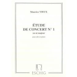 Etude de concert n° 1 en ut majeur * Maurice Vieux Partition Alto