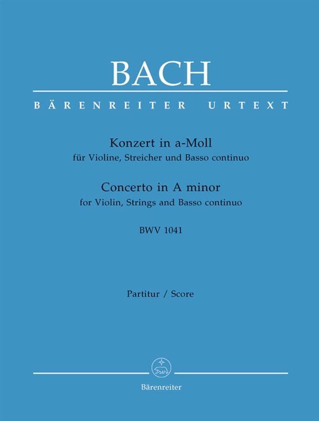 Konzert A-Moll BWV 1041 - Partitur BACH Partition Grand format