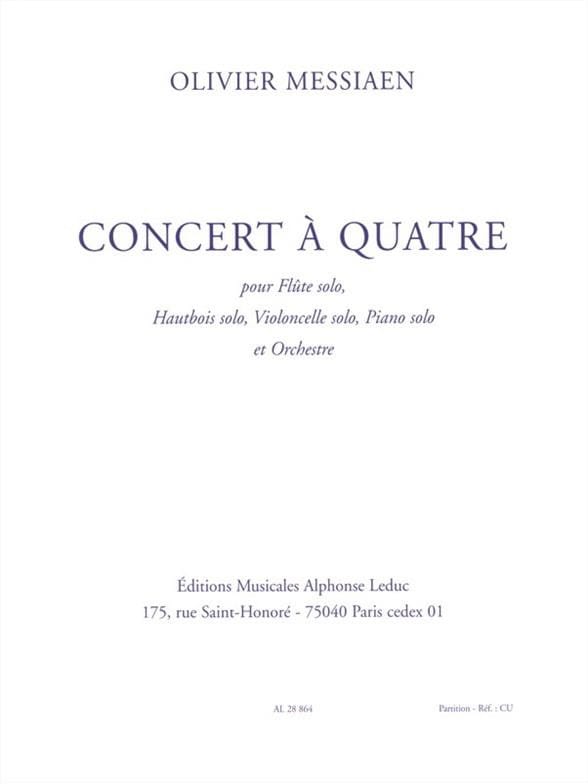 Concert à quatre MESSIAEN Partition Grand format