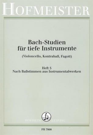 Bach Studien für tiefe Instr. - Heft 5 BACH Partition Violoncelle