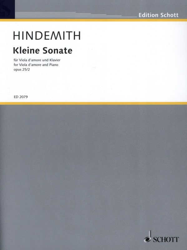 Kleine Sonate op. 25 n° 2 - HINDEMITH - Partition