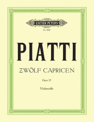 12 Capricen op. 25 Alfredo C. Piatti Partition Violoncelle