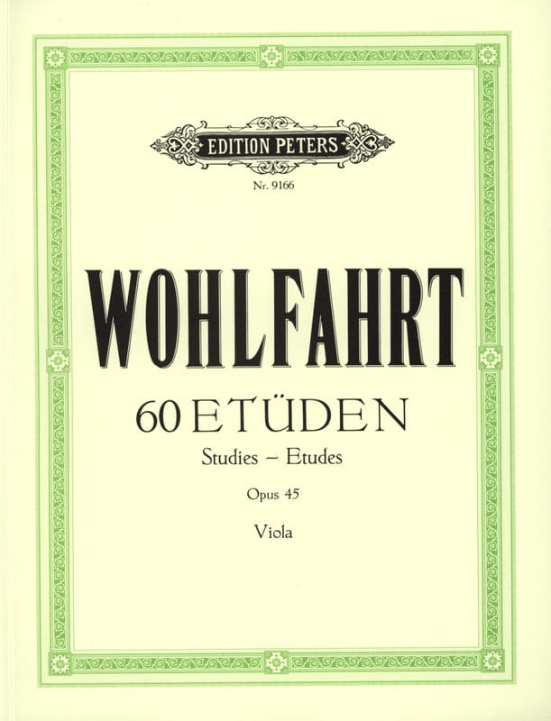 60 études op. 45 - Alto Spindler Franz Wohlfahrt Partition Alto