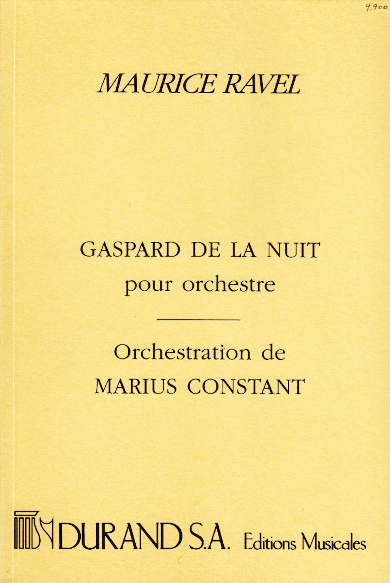 Gaspard de la nuit - Ravel Maurice / Constant Marius - Partition