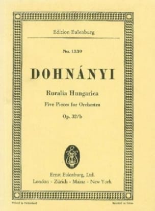 Ruralia Hungarica, op. 32b DONHANYI Partition Petit format