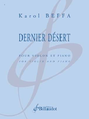 Dernier Désert Karol Beffa Partition Violon