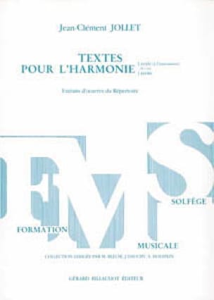 Textes pour l'harmonie Jean-Clément Jollet Partition Harmonie