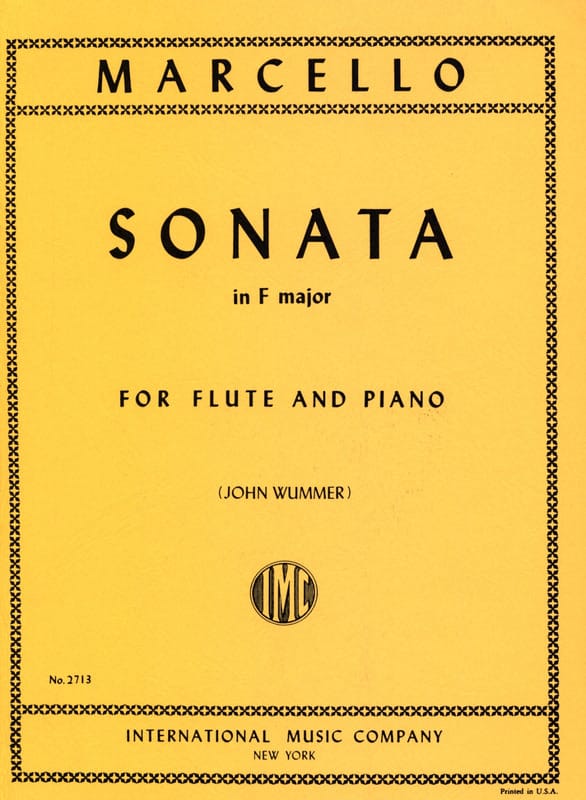 Sonata in F major - Flute piano - Benedetto Marcello - Partition