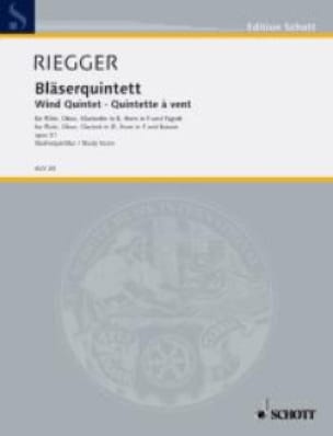 Bläserquintett op. 51- Partitur - Wallingford Riegger - Partition