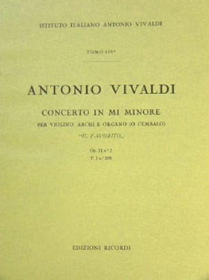 Concerto en mi min. - F. 1 N° 208 Il Favorito - Conducteur - VIVALDI