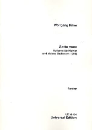 Sotto voce - Partitur - Wolfgang Rihm - Partition - Grand format