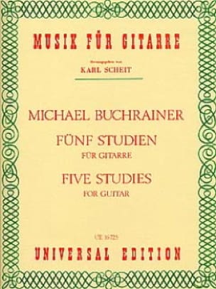5 Studien für Gitarre - Michael Buchrainer - Partition - Guitare