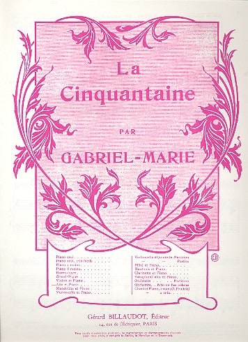 La Cinquantaine - Alto Gabriel-Marie Partition Alto