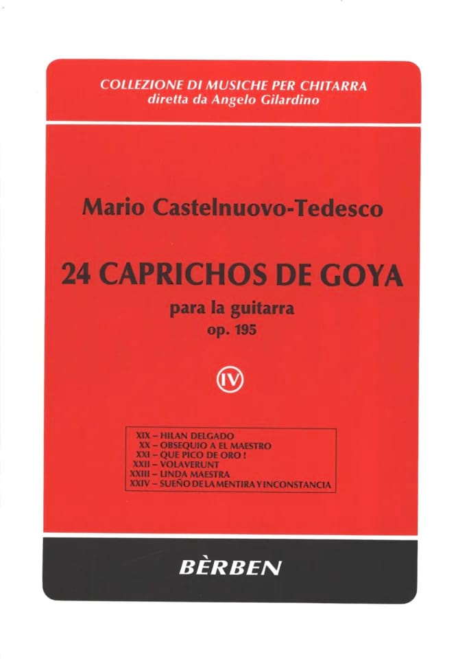 24 Caprichos de Goya - 4 Mario Castelnuovo-Tedesco Partition Guitare