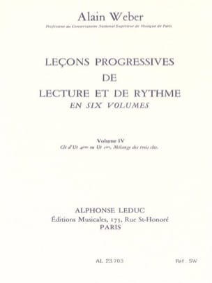 Leçons Progressives de Lecture et Rythme Volume 4 - Alain Weber
