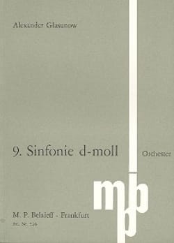 Symphonie Nr. 9 d-moll - Partitur - Alexandre Glazounov - Partition