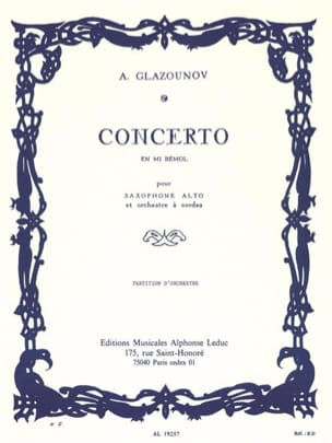 Concerto Saxophone en mi bémol op. 109 - Conducteur