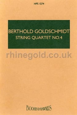 String quartet n° 4 - Score - Berthold Goldschmidt - Partition