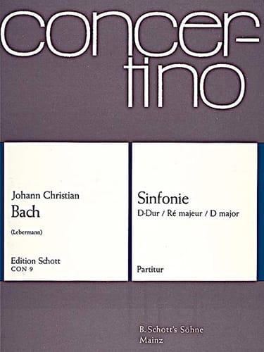 Sinfonie D-Dur 1777 - Partitur - Johann Christian Bach - Partition