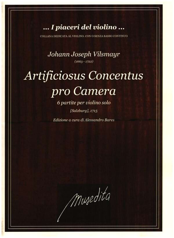 Artificiosus concentus pro camera - Johann Joseph Vilsmayr - Partition
