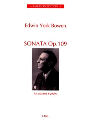 Sonata for clarinet and piano Edwin York Bowen Partition Clarinette