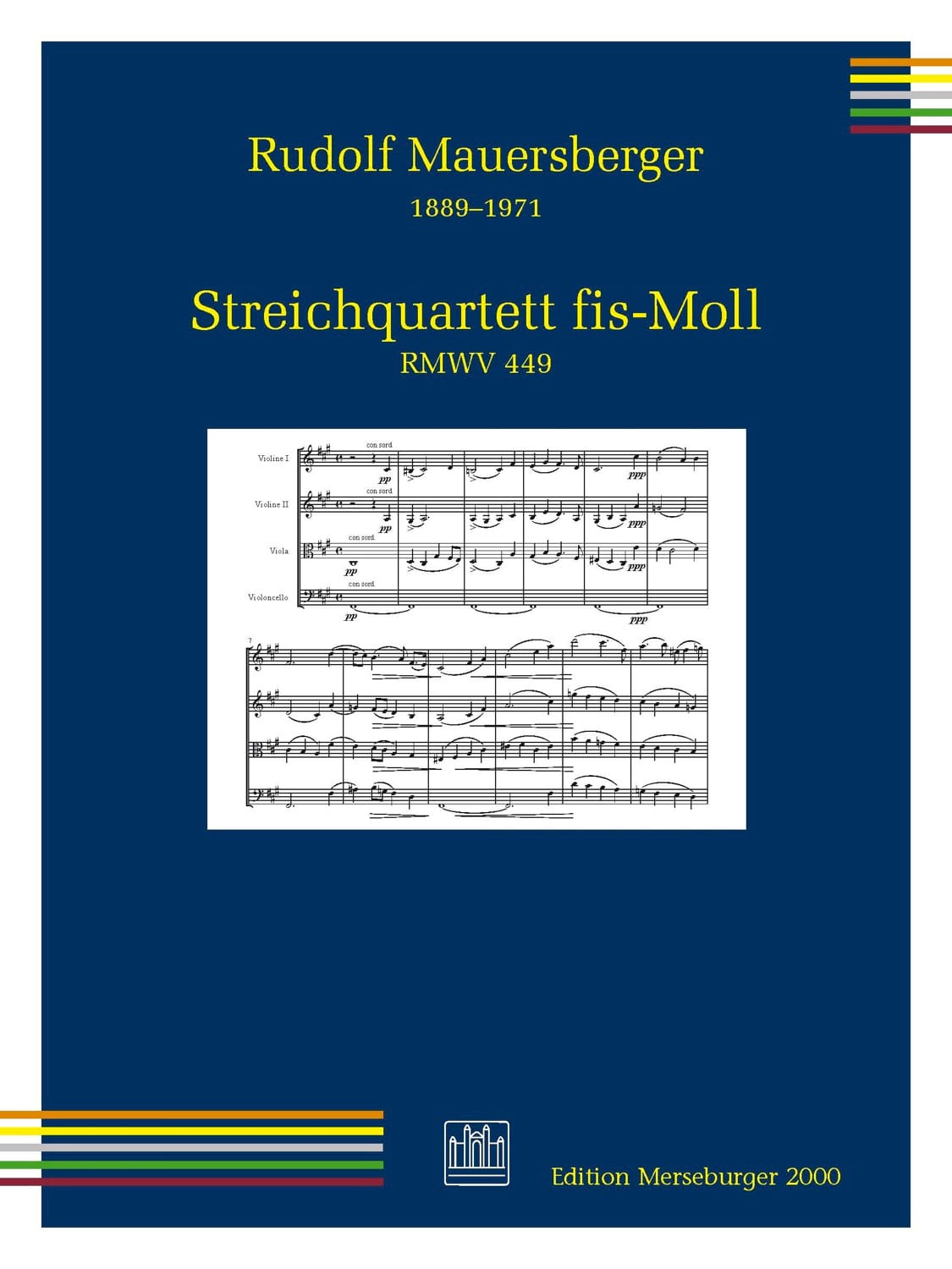 Quatuor à Cordes en fa# mineur Rudolf Mauersberger Partition